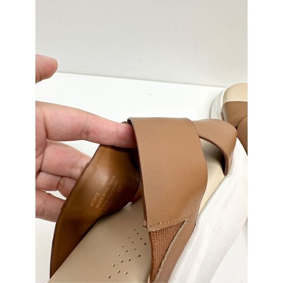 Cole Haan Sandals Womens Size 8.5B Grandpro Rally Criss Cross Slip On Slides - Picture 8 of 11